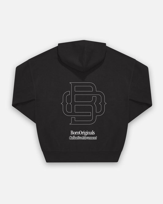 Unisex Hoodie Black "Classic Monogram"