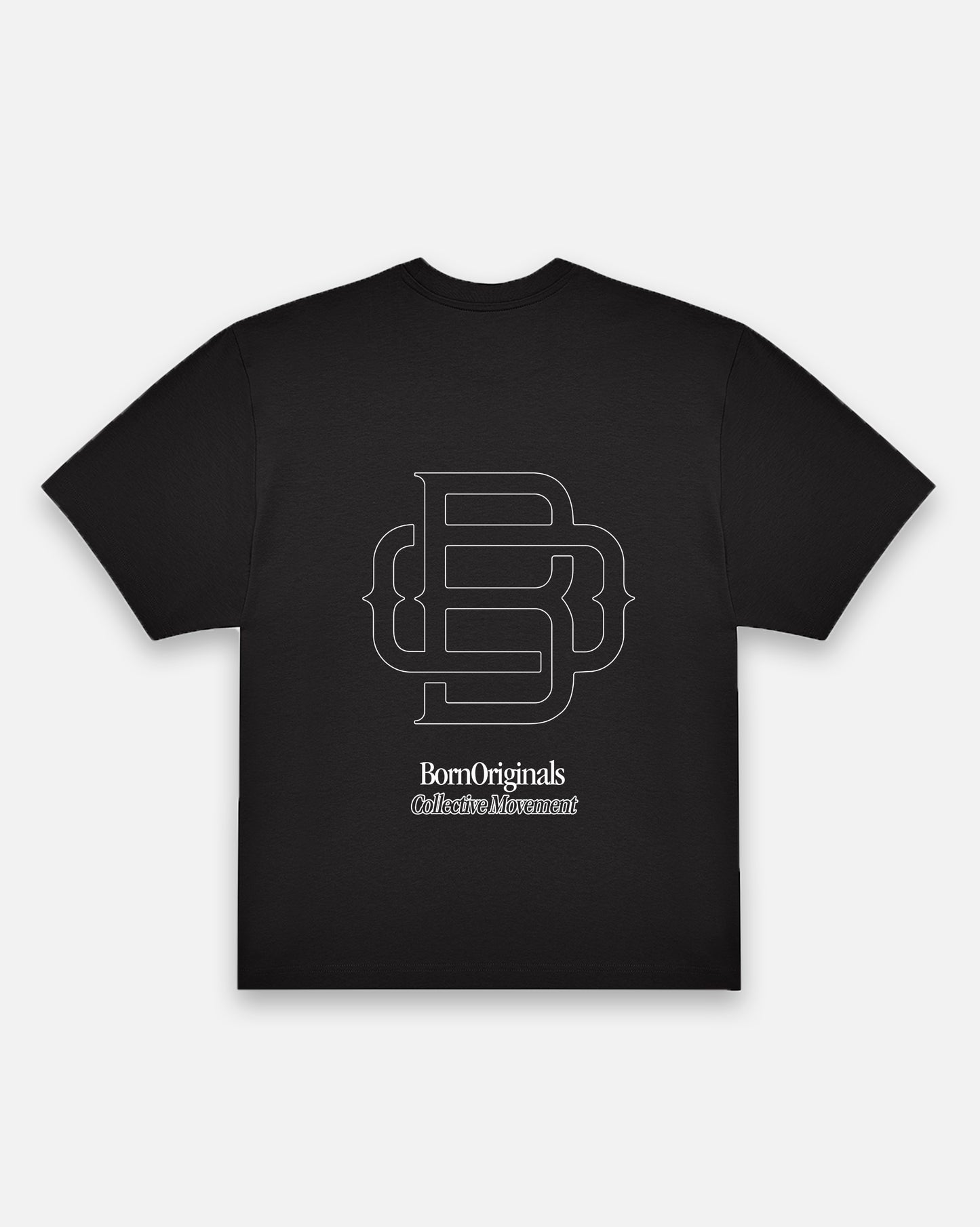 Unisex Oversized T-Shirt Black "Classic Monogram"