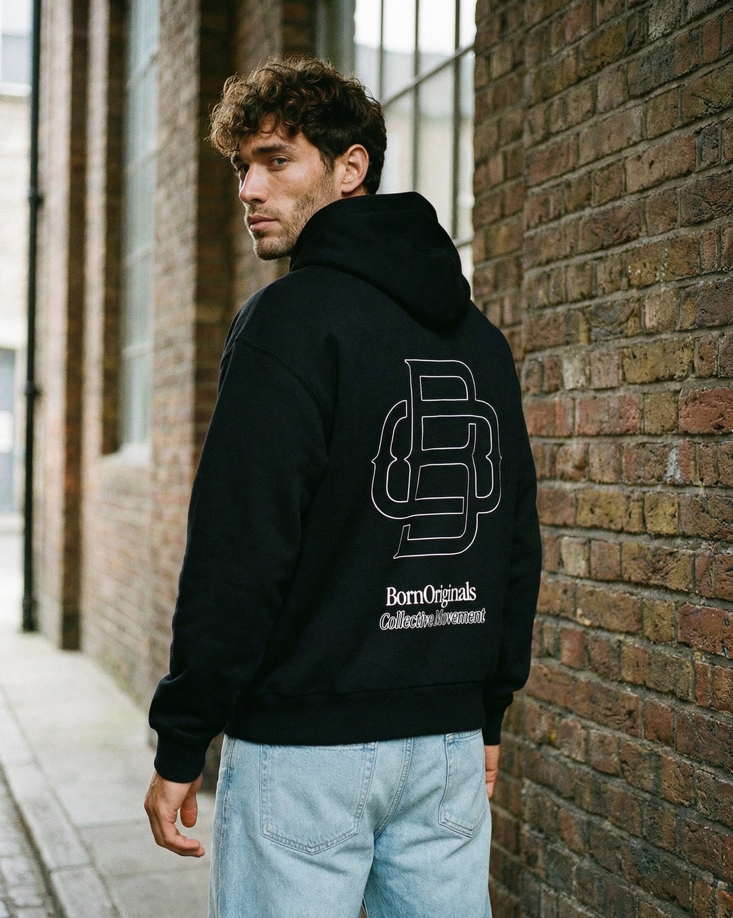 Unisex Hoodie Black "Classic Monogram"