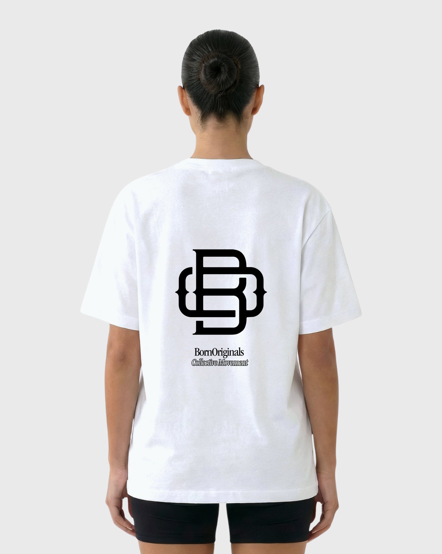 Unisex Oversized T-Shirt White "Classic Monogram"
