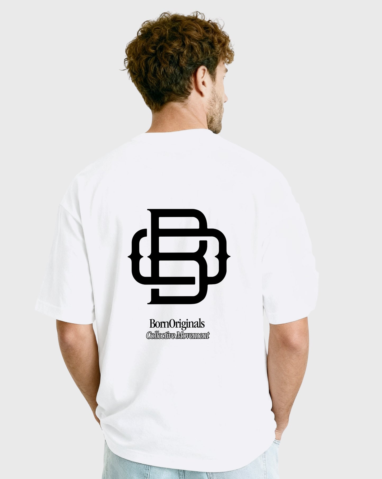 Unisex Oversized T-Shirt White "Classic Monogram"