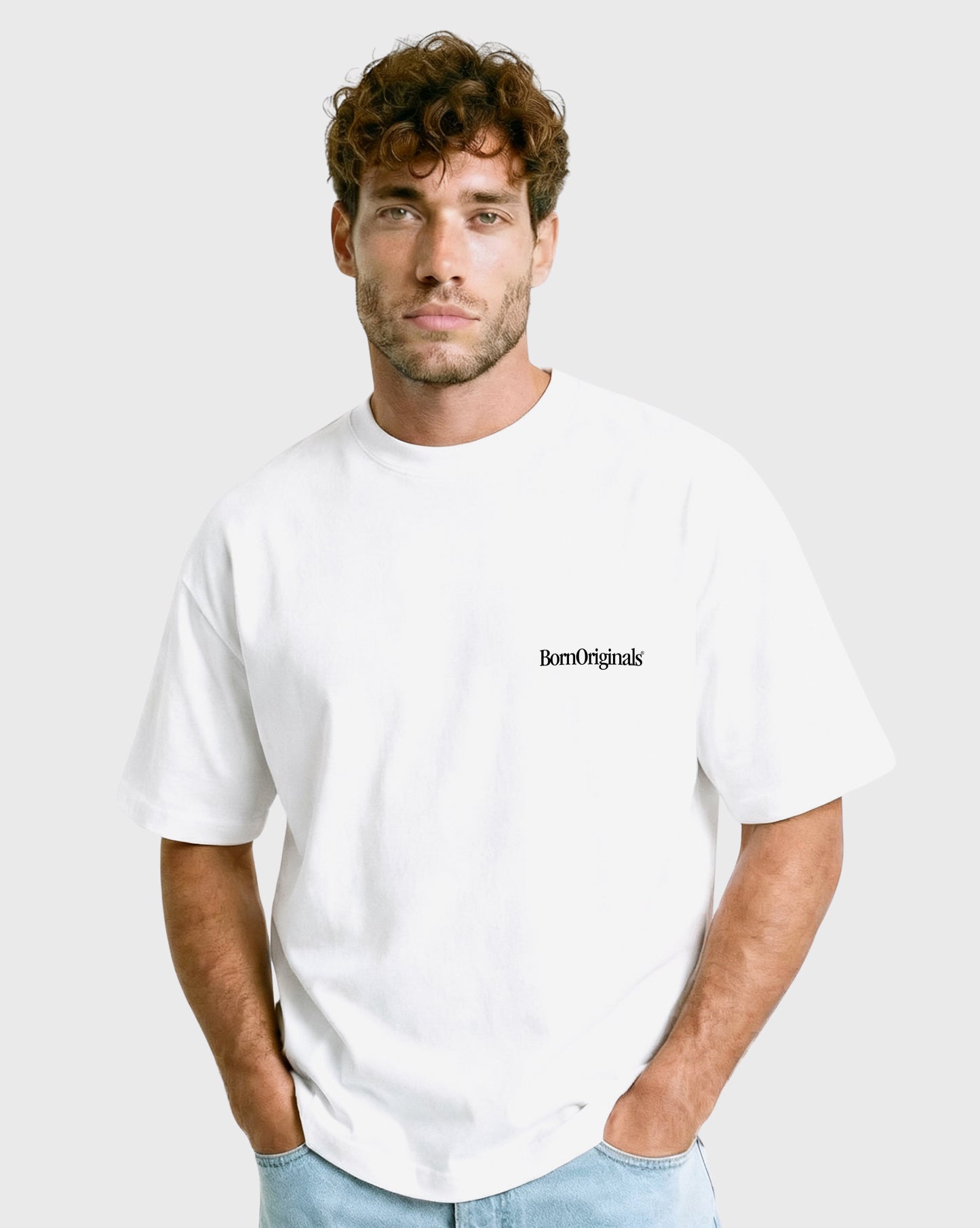 Unisex Oversized T-Shirt White "Classic Monogram"