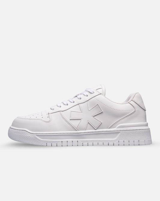 'Drew' Trainer - All White Leather